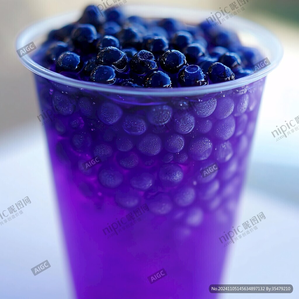 蓝莓汽泡茶