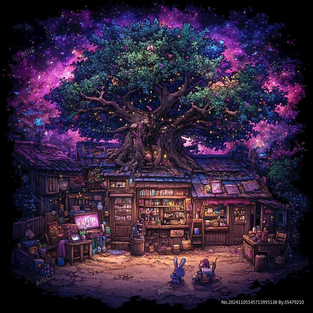 秘密树屋插画