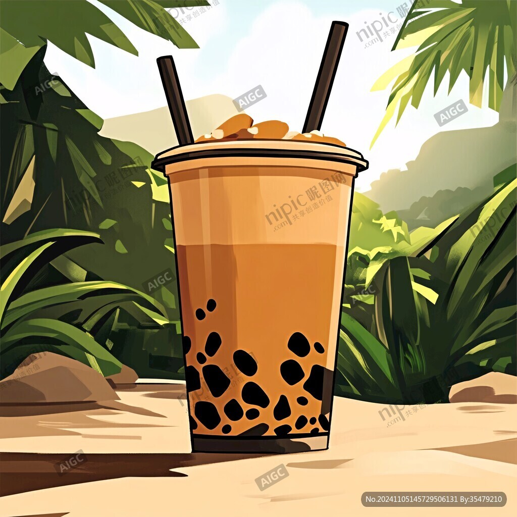 饮料奶茶插画