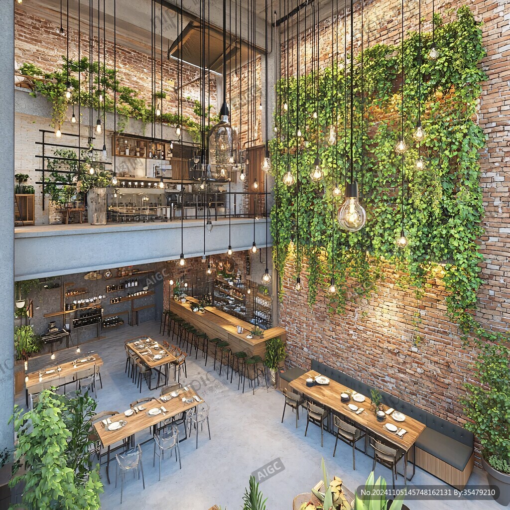 绿色植物餐厅