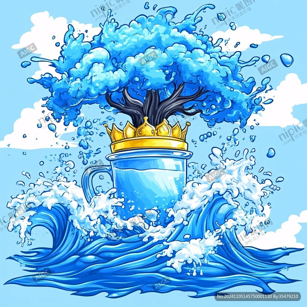 水杯插画