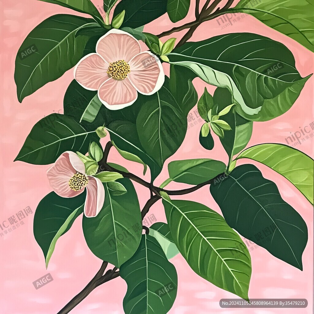 茉莉花版画
