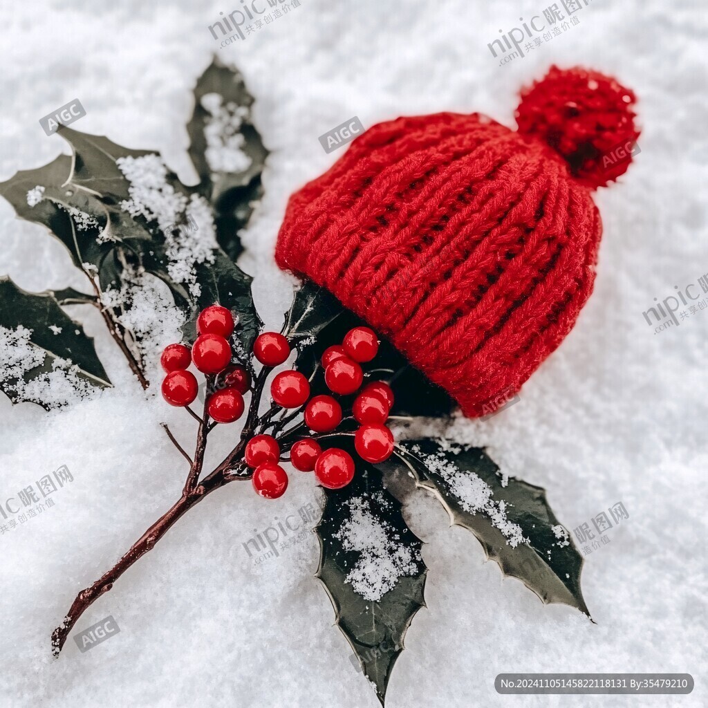 雪中小红果
