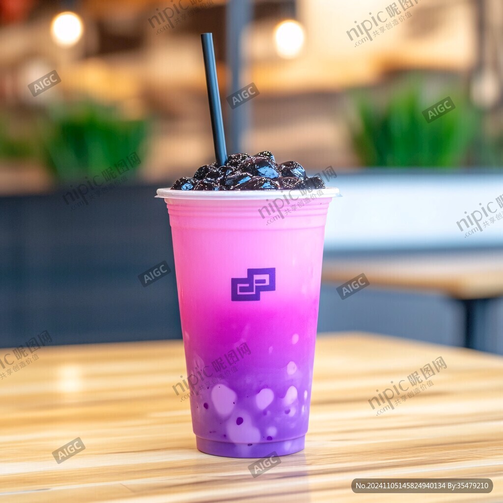紫米珍珠奶茶