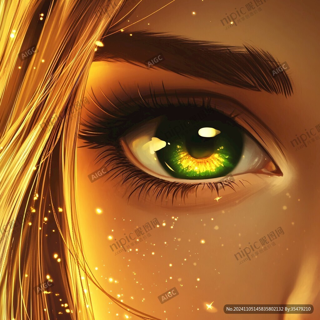 美女眼睛插画