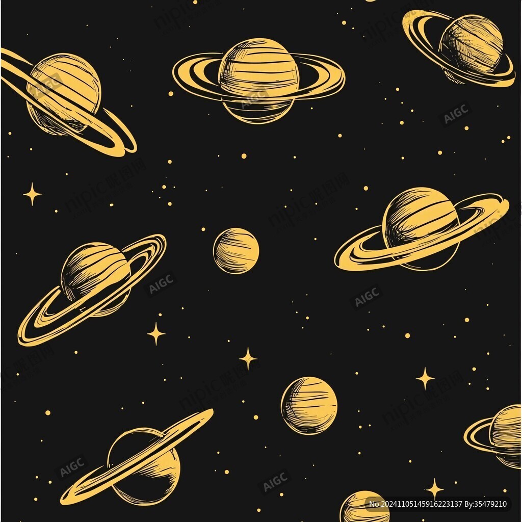 太空星球印花