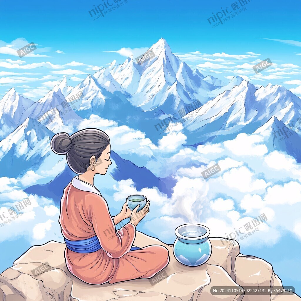 酥油茶插画