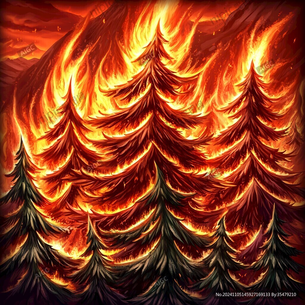 火焰冰霜奇幻景象