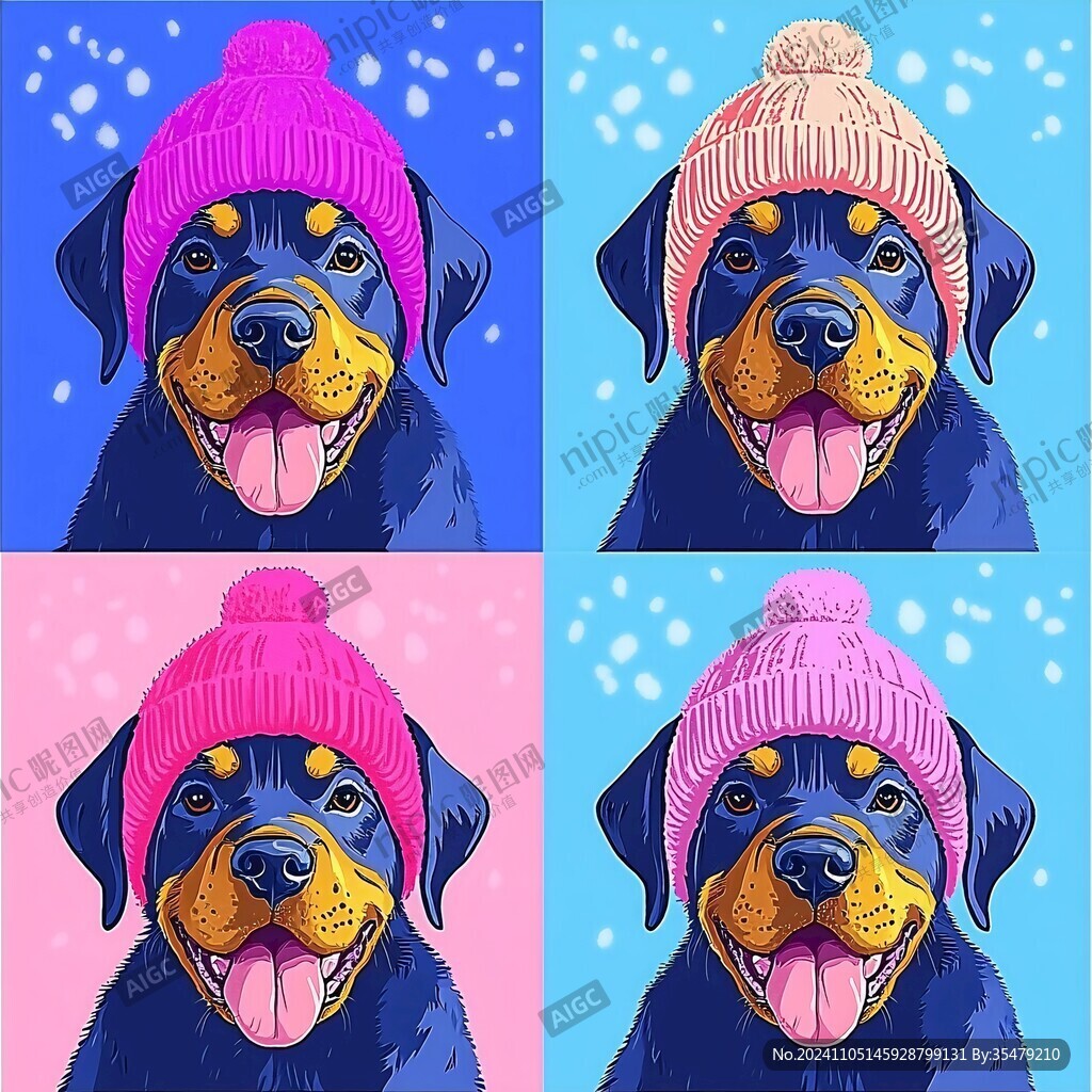狗狗潮流插画
