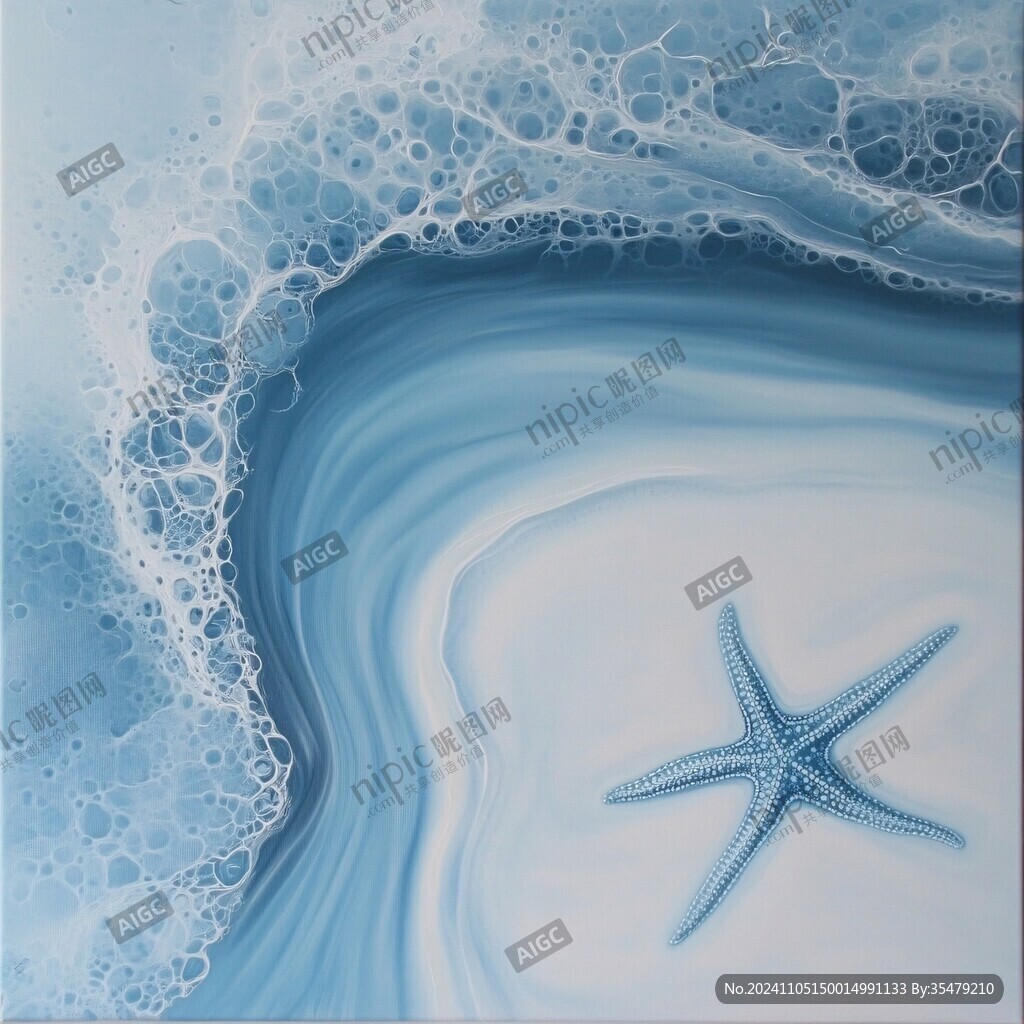 海洋日无框画