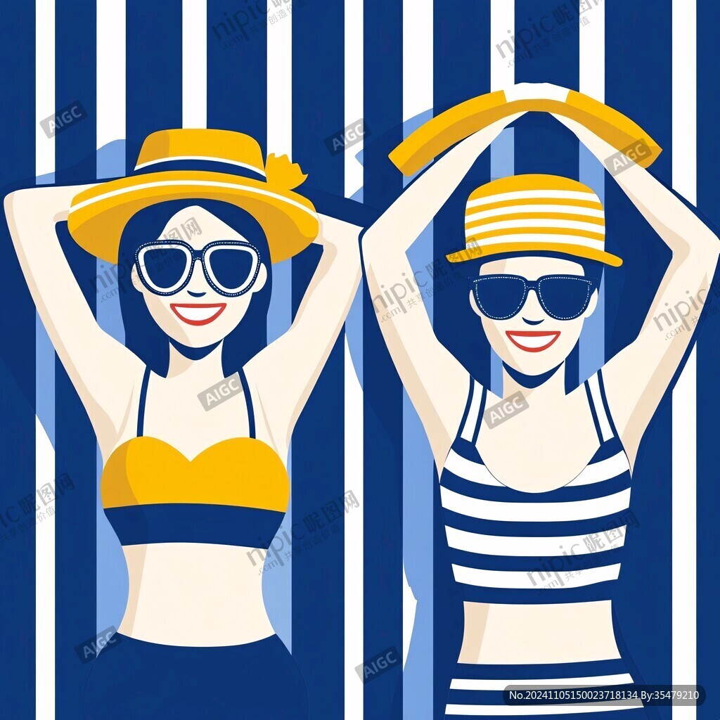 夏日少女插画