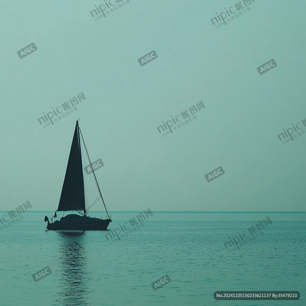 浩瀚大海渺小的船