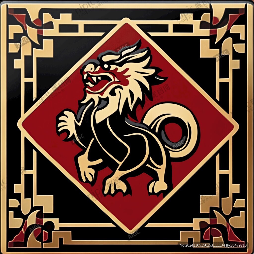 龙年窗贴