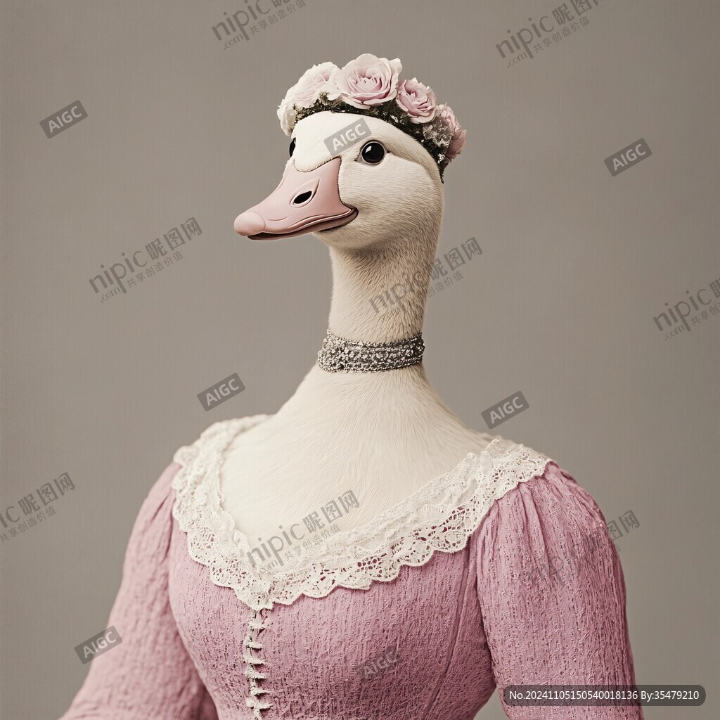 卡通鸭女士头像