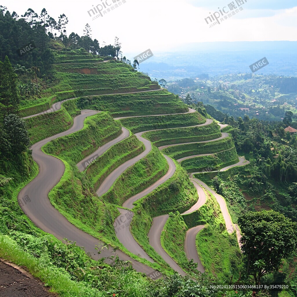 梯田产业果树马路