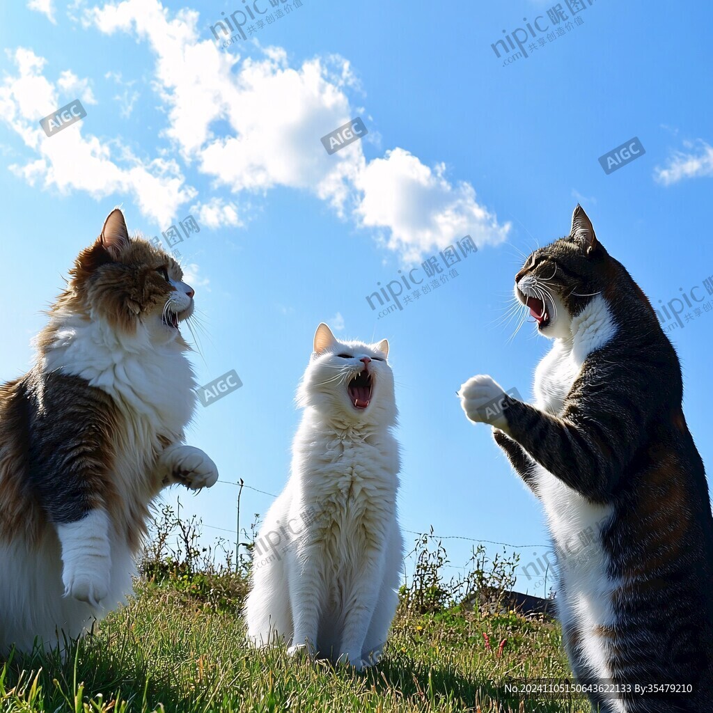 望天的猫咪