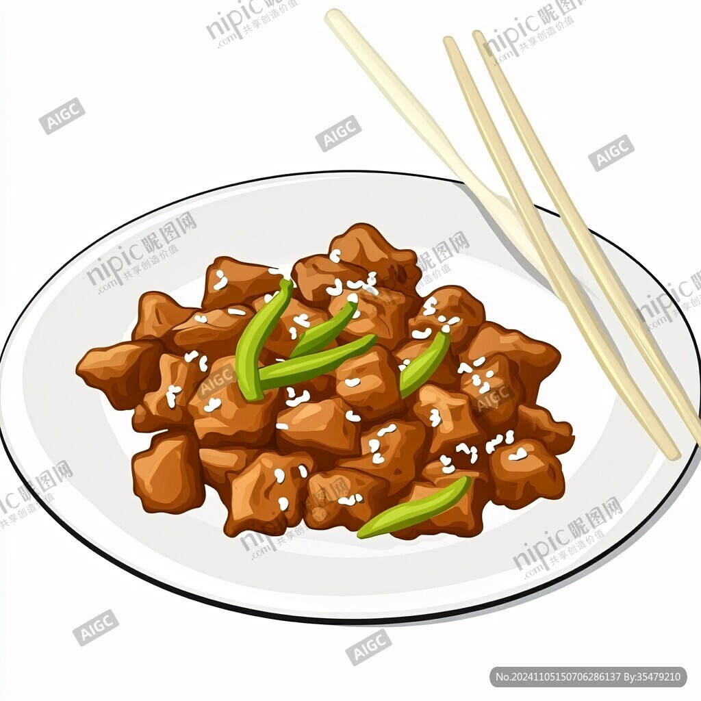 糖醋里脊插画