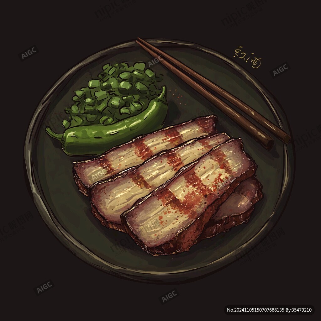 甏肉干饭插画