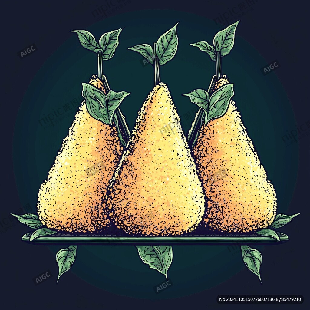 黄金梨插画