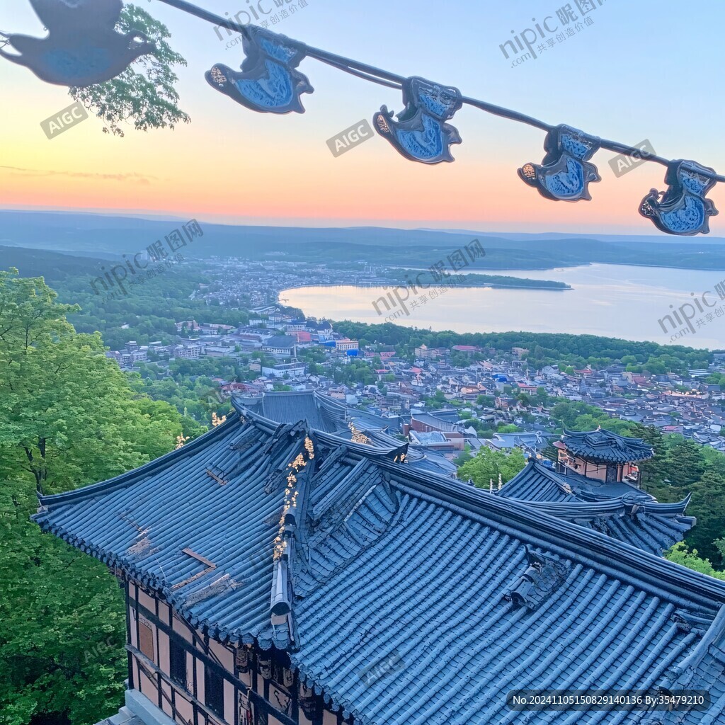 茅山夕照