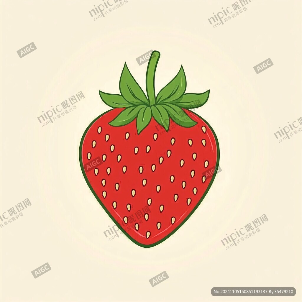 草莓插画设计