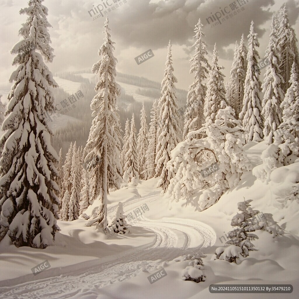 雪景立体画