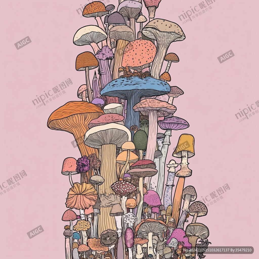 菌菇插画设计