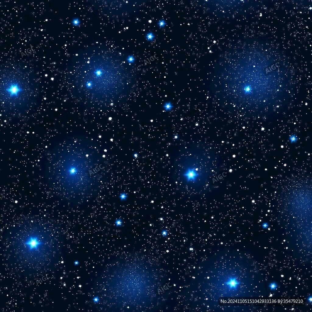 蓝色星空图案