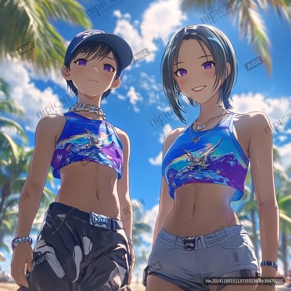 日韩厚涂插画