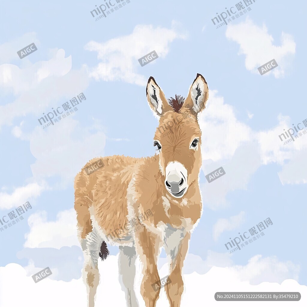 小毛驴插画