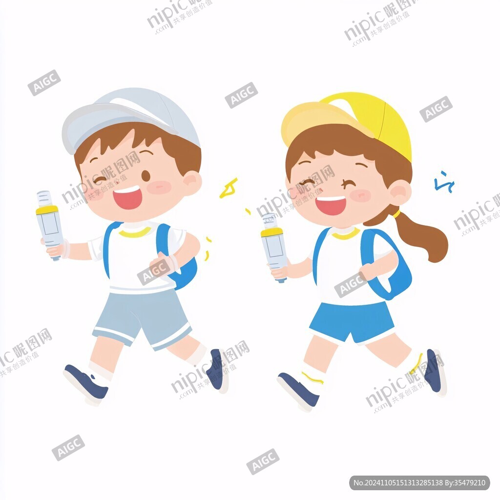 运动幼儿天真插画