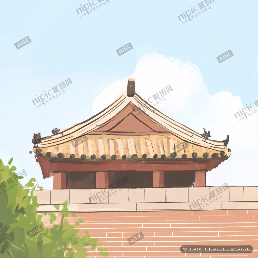 孔庙插画