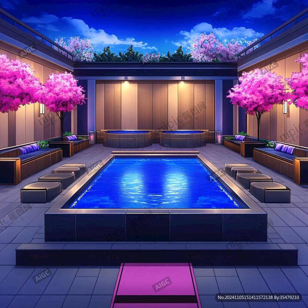 水池插画