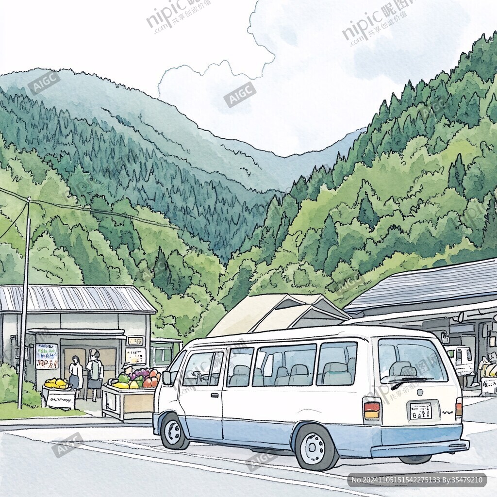 路边的面包车