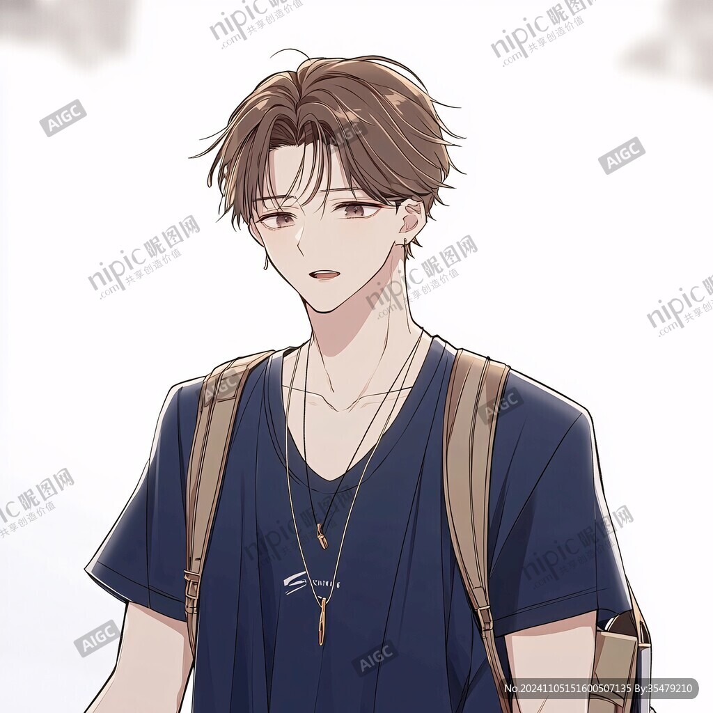男生头像插画