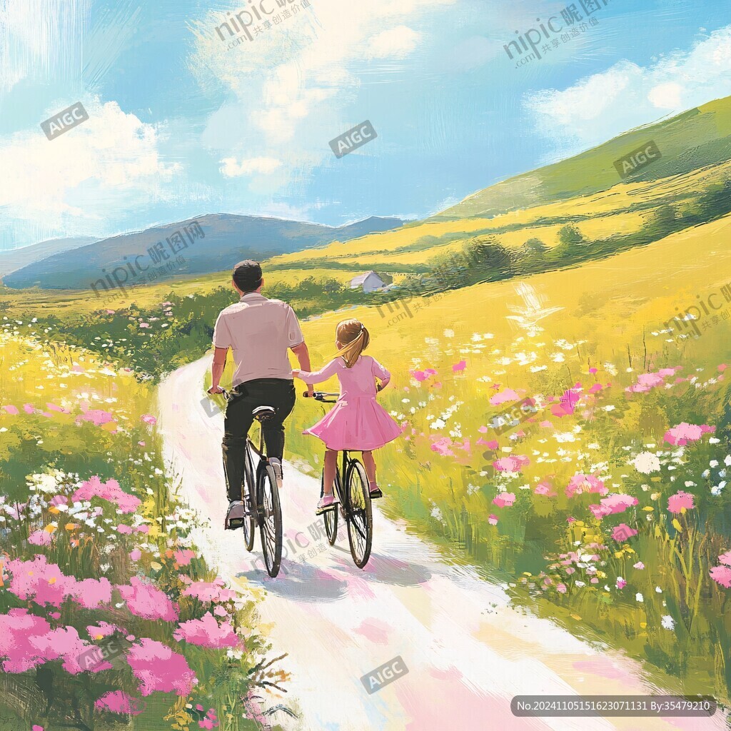 郊外小路快乐骑行