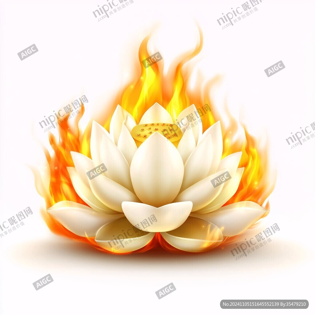 唯美火莲花