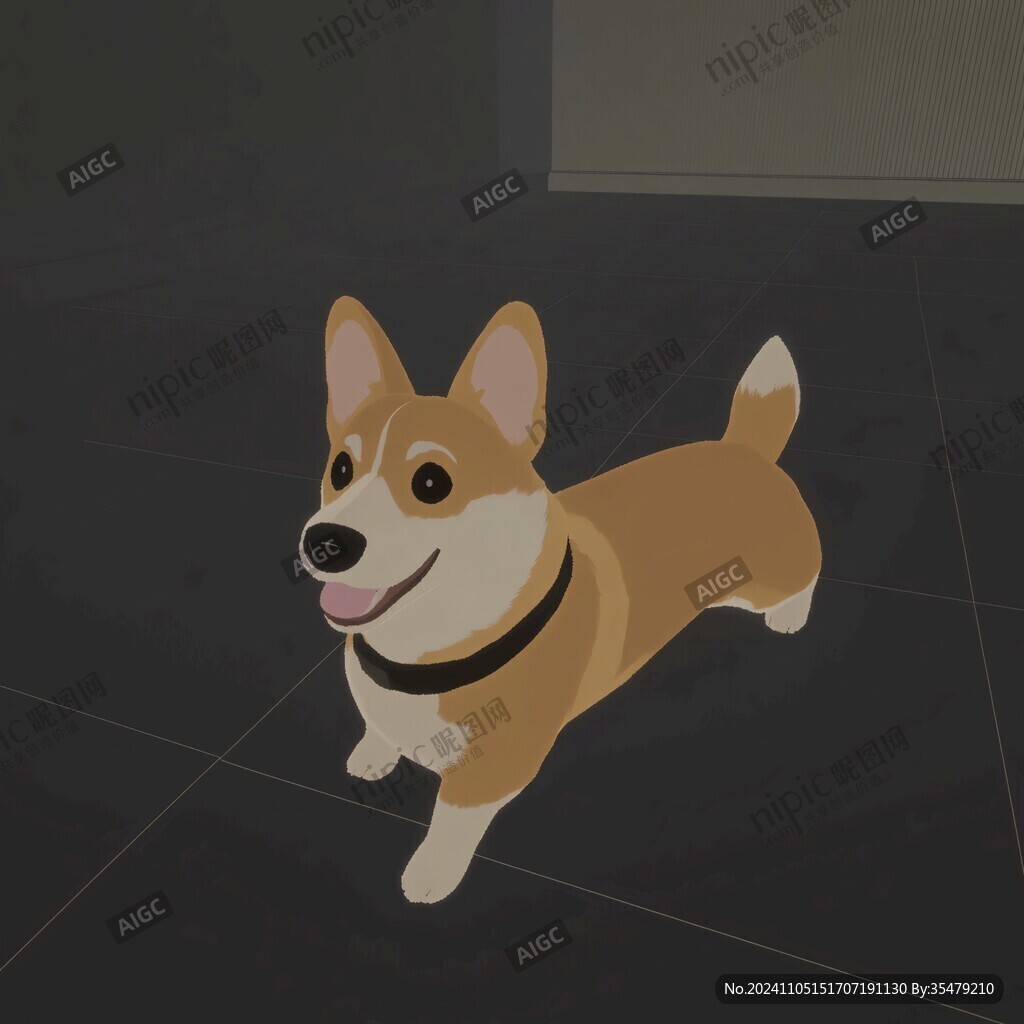 卡通狗模型