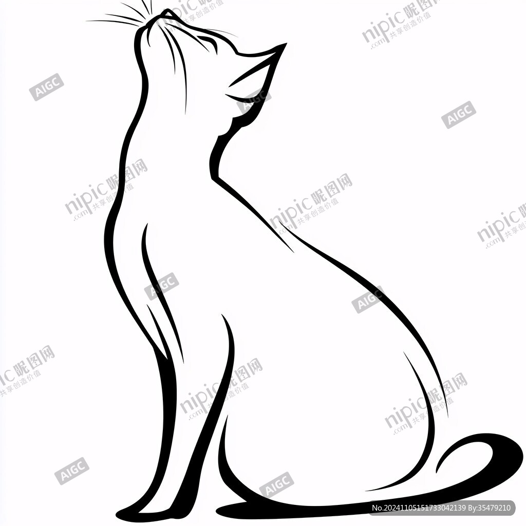 猫背影logo
