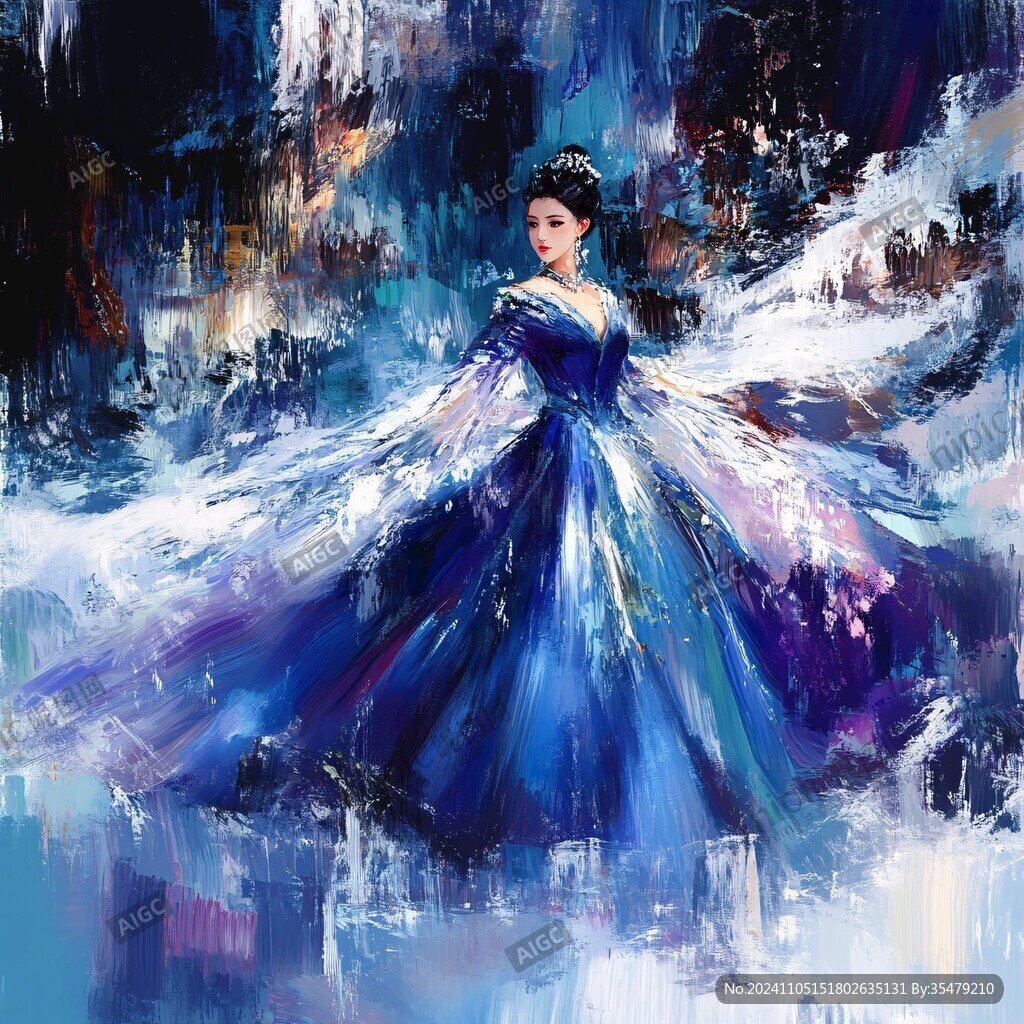 唯美女儿国国王插画