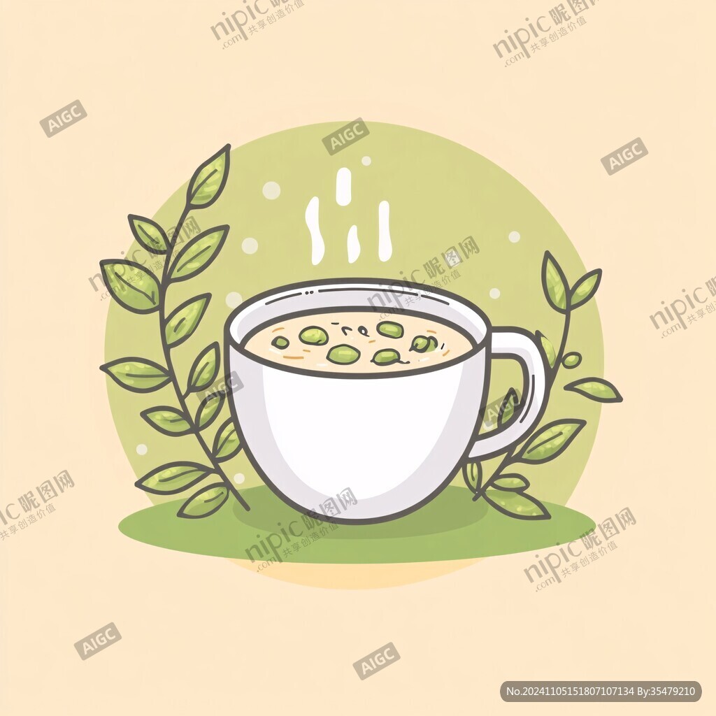 绿豆汤插画