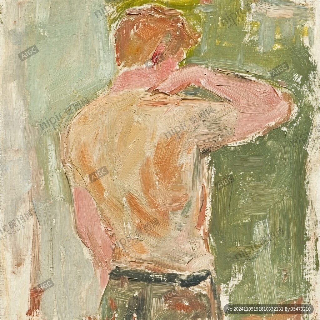 抽象油画人