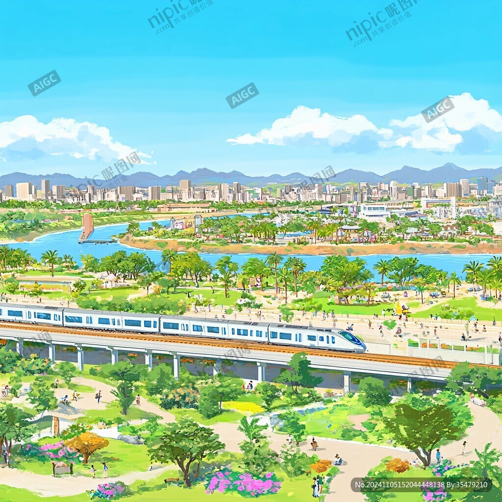 航空港区北站插画