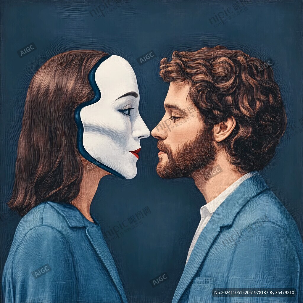 人脸色块拼接装饰画