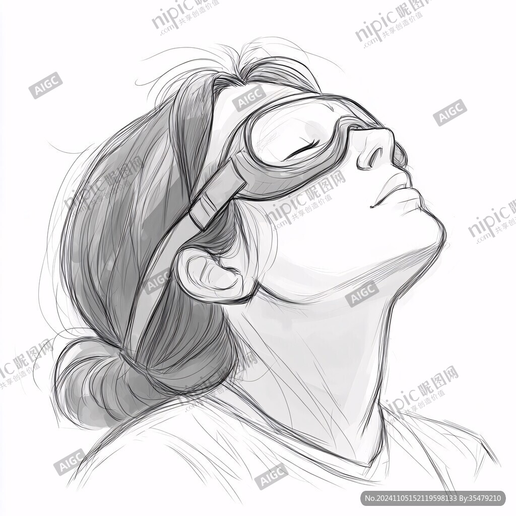 墨镜男子线条图