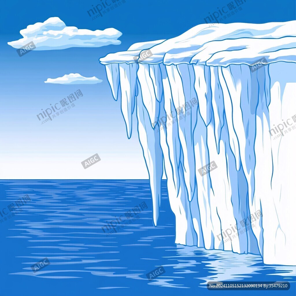 浮冰手绘素材
