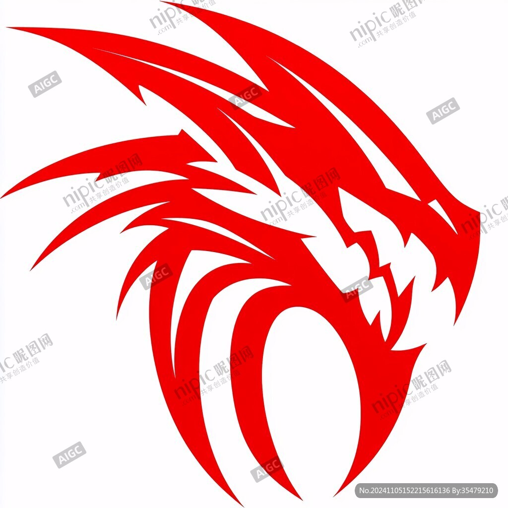 盾牌龙logo设计