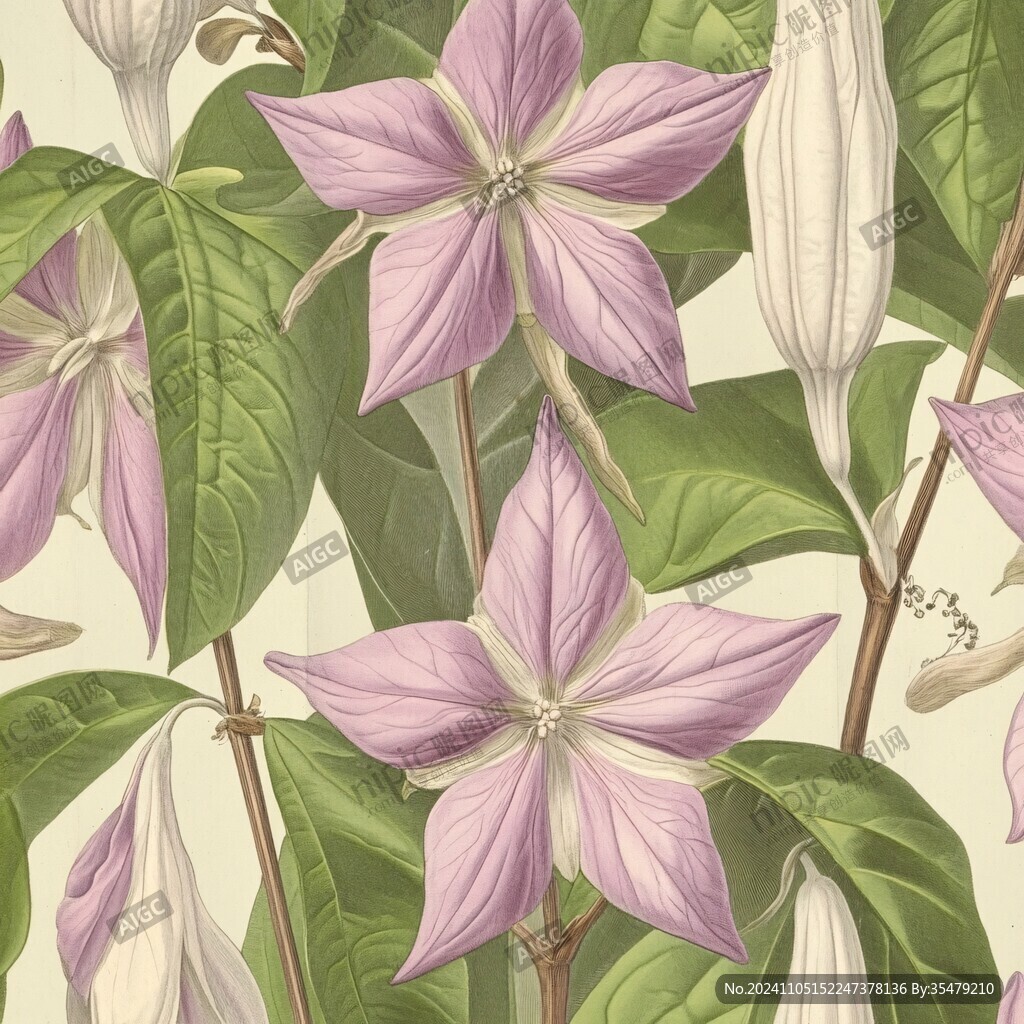 玉簪花插画