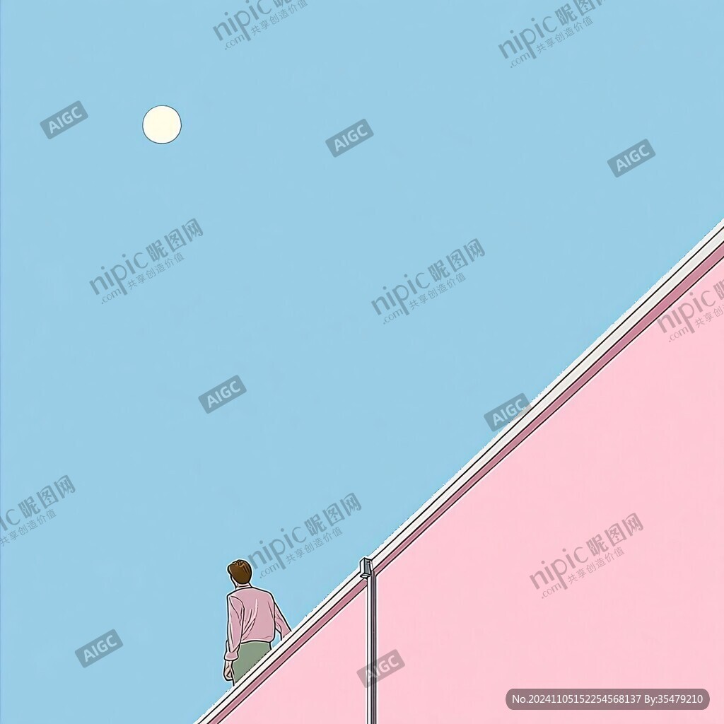 孤独感插画