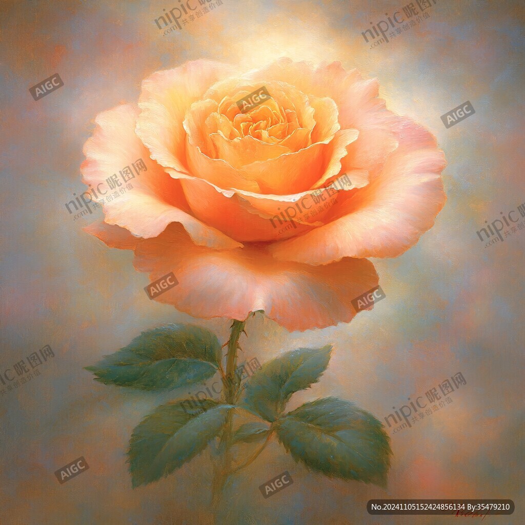 玫瑰油画玫瑰花卉